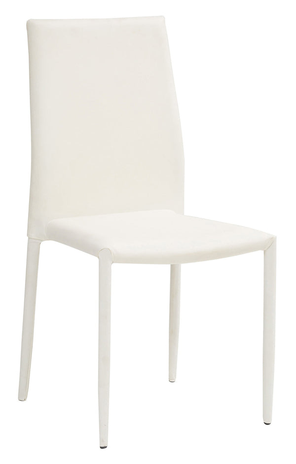 prezzo Sedia Imbottita 46x50x89 cm in Similpelle Dani Plus Bianca