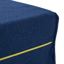 Pouf Letto Trasformabile Pieghevole con Materasso Rivestimento Blu-8