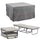 Pouf Letto Trasformabile Pieghevole con Materasso Rivestimento Grigio