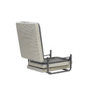 Pouf Letto Trasformabile Pieghevole con Materasso Rivestimento Grigio-4