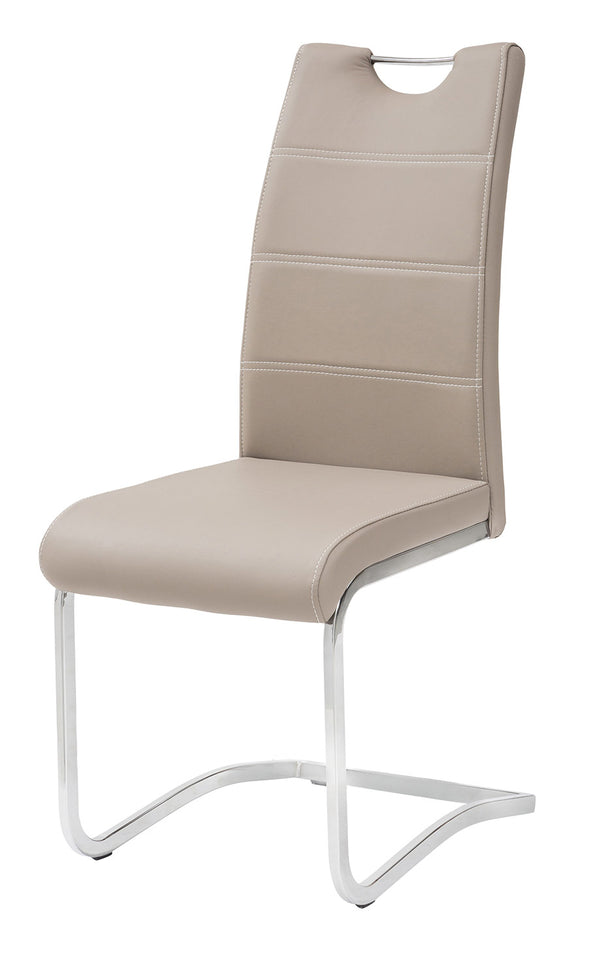 Sedia Imbottita 41x61x101 cm in Similpelle Idra Cappuccino sconto