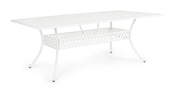 Tavolo da Giardino 213x107x73 cm in Alluminio Bianco prezzo