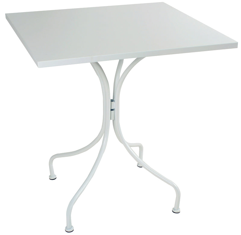 Tavolo da Giardino 70x70x71 cm in Metallo Sunny Bianco-2