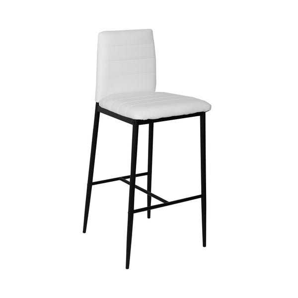 Sgabello Minimal in Metallo 101,5x46x41,5 cm Nero e Bianco prezzo