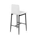 Sgabello Minimal in Metallo 101,5x46x41,5 cm Nero e Bianco-3