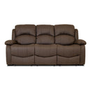 Set 2 Divani Reclinabili Manuali 2 Posti e 3 Posti in Econabuk Cross Chocolate-2