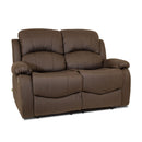 Set 2 Divani Reclinabili Manuali 2 Posti e 3 Posti in Econabuk Cross Chocolate-3