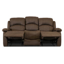 Set 2 Divani Reclinabili Manuali 2 Posti e 3 Posti in Econabuk Cross Chocolate-4
