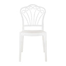Sedia da Esterno in Propilene 9x44x44 cm Bianco-1