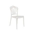 Sedia da Esterno in Propilene 9x44x44 cm Bianco-2