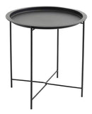 Tavolino da Giardino Ø44xH51 cm in Metallo Lauren Nero-1