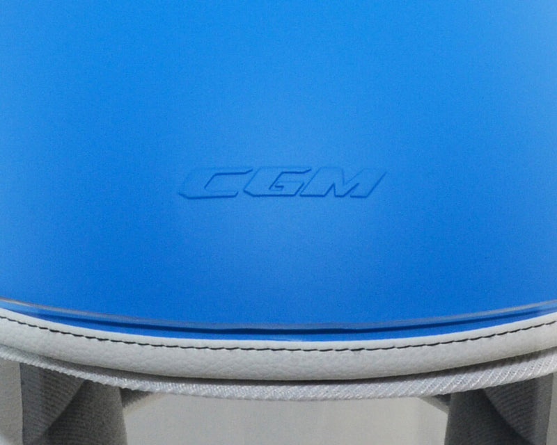 Casco Demi-Jet per Bambini Visiera Lunga CGM Magic Mono 205A Azzurro Opaco Varie Misure-2