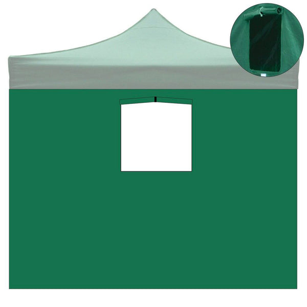 Telo di Ricambio Laterale per Gazebo Pieghevole 3x2m Impermeabile con Finestra Verde-1