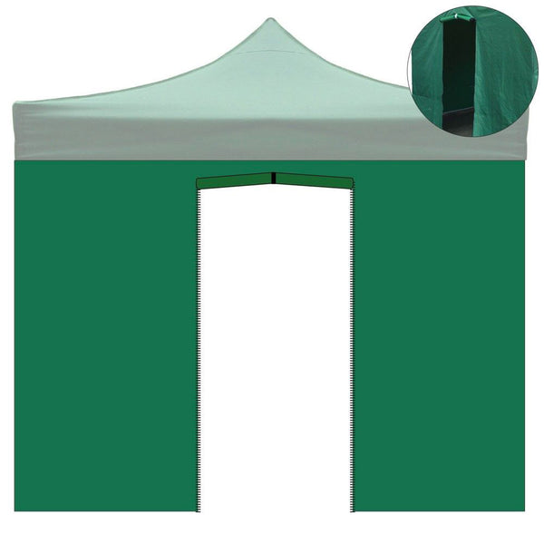 Telo di Ricambio Laterale per Gazebo Pieghevole 3x2m Impermeabile con Porta Avvolgibile Verde online