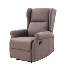 Poltrona Relax Reclinabile Manuale in Tessuto Bergere Arlette a Tortora-9