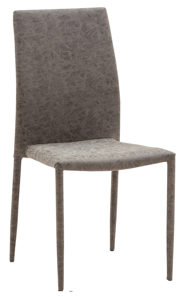 prezzo Sedia Imbottita 46x50x89 cm in Similpelle Dani Plus Grigio Meccanico