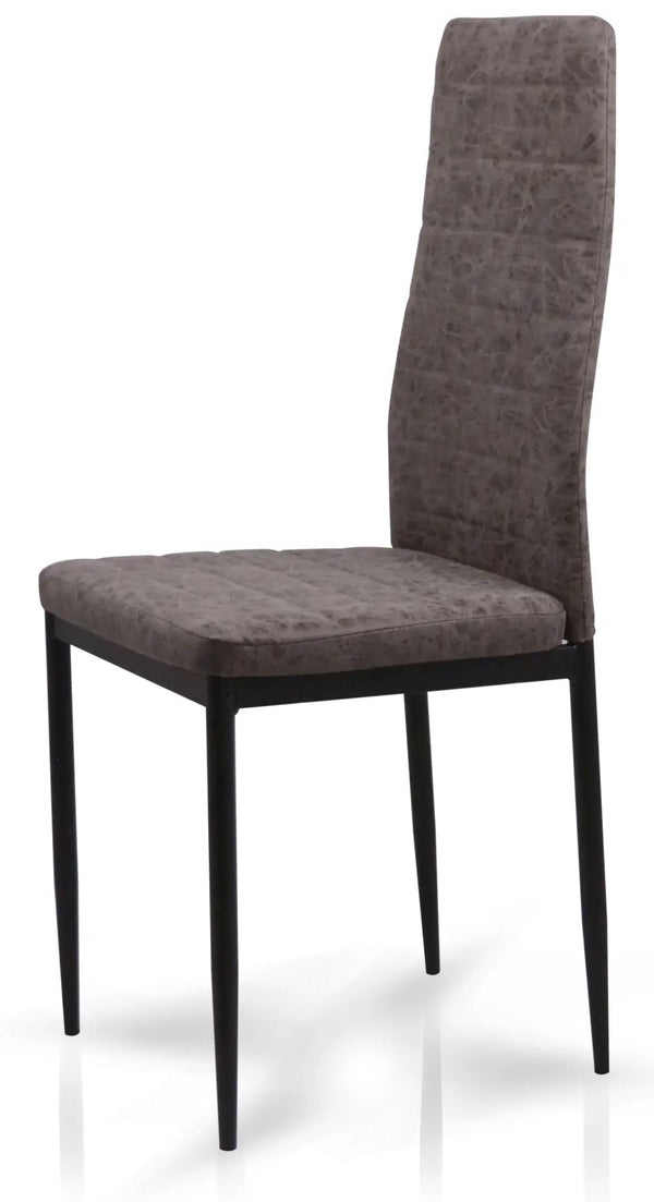 acquista Sedia Imbottita 40x47x96 cm in Similpelle Queen Tortora Meccanico