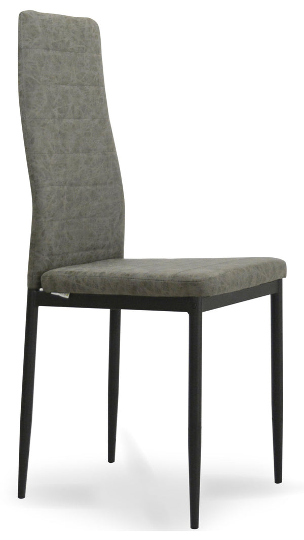 Sedia Imbottita 40x47x96 cm in Similpelle Queen Grigio Meccanico prezzo