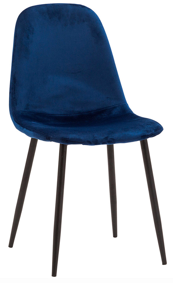 Sedia Imbottita 44x39x85 cm in Tessuto Vellutato Sky Plus Blu acquista