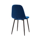 Sedia Imbottita 44x39x85 cm in Tessuto Vellutato Sky Plus Blu-4