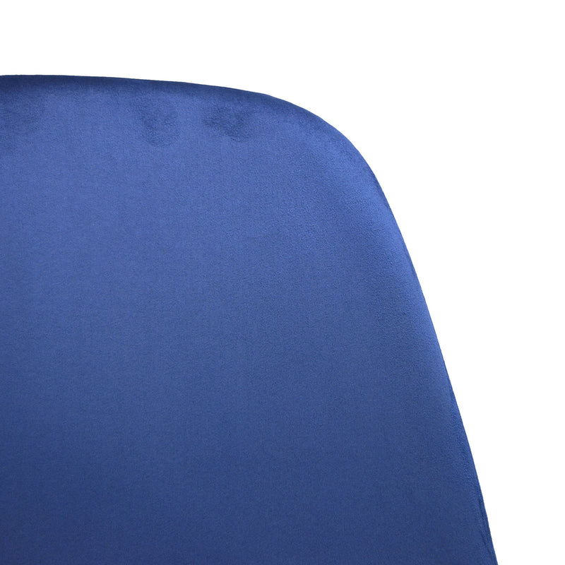Sedia Imbottita 44x39x85 cm in Tessuto Vellutato Sky Plus Blu-5