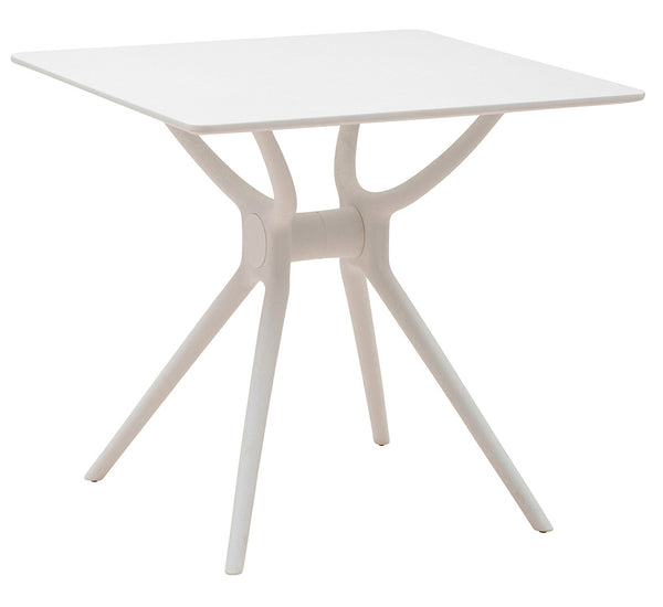 Tavolo da Giardino 80x80x75 cm in Polipropilene Bill Bianco prezzo