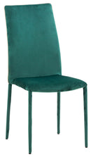 Sedia Imbottita 58x44x97 cm in Tessuto Vellutato Dedis Plus Verde Smeraldo-1