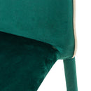 Sedia Imbottita 58x44x97 cm in Tessuto Vellutato Dedis Plus Verde Smeraldo-2