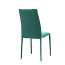 Sedia Imbottita 58x44x97 cm in Tessuto Vellutato Dedis Plus Verde Smeraldo-3