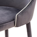 Sgabello Alto 45x50x110 cm in Tessuto Vellutato New Plana Plus Cenere-2