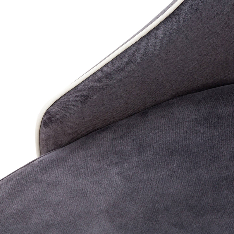 Sgabello Alto 45x50x110 cm in Tessuto Vellutato New Plana Plus Cenere-3