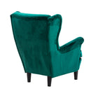 Poltrona Imbottita 84x102x103 cm in Tessuto Velluto Julia Plus Verde Petrolio-5