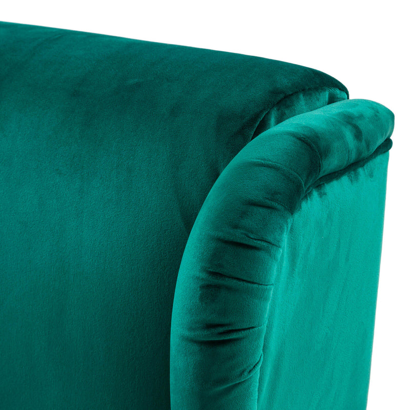 Poltrona Imbottita 84x102x103 cm in Tessuto Velluto Julia Plus Verde Petrolio-6