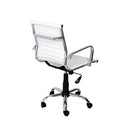 Sedia Poltrona Direzionale da Ufficio in Similpelle Akka Bianca-2