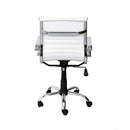 Sedia Poltrona Direzionale da Ufficio in Similpelle Akka Bianca-3