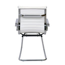 Sedia Poltrona Attesa da Ufficio in Similpelle Akka Bianca-3