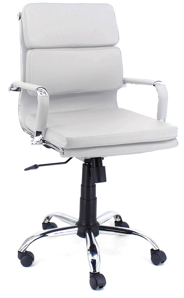 online Sedia Poltrona Direzionale da Ufficio in Similpelle Mito Bianca