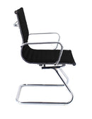 Sedia Poltrona Attesa da Ufficio in Similpelle Akka Nera-2