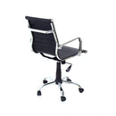 Sedia Poltrona Direzionale da Ufficio in Similpelle Akka Nera-2