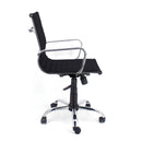 Sedia Poltrona Direzionale da Ufficio in Similpelle Akka Nera-4