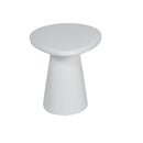 Tavolino Grey Stone, Resina Bianco Laccato Opaco-4