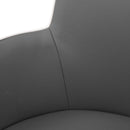 Poltrona Imbottita 56,5x53x87 cm in Similpelle Plana Grigia-4