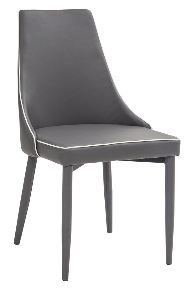 online Sedia Imbottita 47x57x88 cm in Similpelle New Plana Cenere