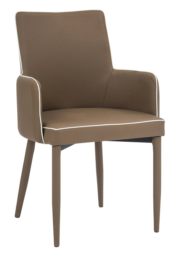 Poltrona Imbottita 56,5x53x87 cm in Similpelle Plana Cappuccino online