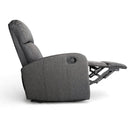 Poltrona Relax Reclinabile Manuale Rivestimento in Tessuto Spike a Fume-2