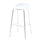 Sgabello da Bar 39x45x78 cm in Polipropilene Oxford Bianco