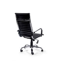 Sedia Poltrona Presidenziale da Ufficio in Similpelle Akka Nera-3