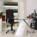 Sedia Poltrona Presidenziale da Ufficio in Similpelle Akka Nera-4