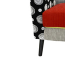 Poltrona Imbottita 80x76x108 cm in Tessuto Patchwork Flavia Multicolore-5