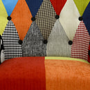 Poltrona Imbottita 80x76x108 cm in Tessuto Patchwork Flavia Multicolore-7